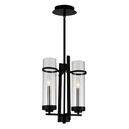 Cwi Lighting Sierra 2 Light Up Mini Pendant With Black Finish 9827P11-2-101